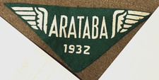 Camp Arataba, silkscreened wings on felt, 1932