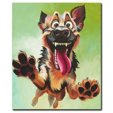 NOVAARTE Acryl Bild Gemälde Hunde Abstrakt Malerei Moderne Kunst Tiere ORIGINAL