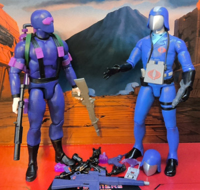 Super 7 G.I. Joe Ultimates Arah Snake Eyes And Cobra Commander Loose