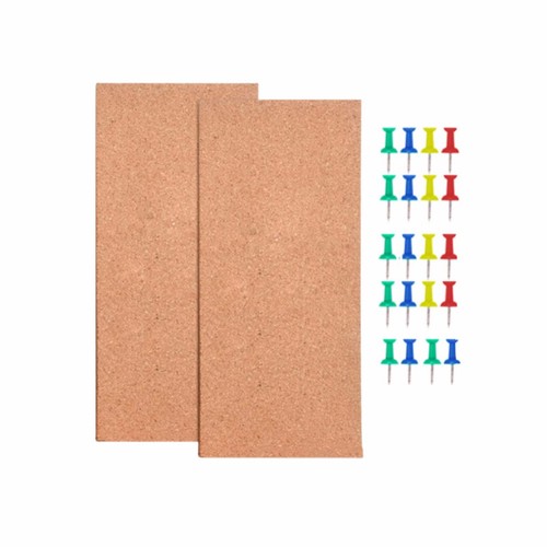 2 Pack Rectangle Cork Boards for Walls,1/2