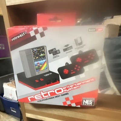 Retro-Bit Retro Entertainment System NES, Composite RCA, 16 Bit Controller, Bla 