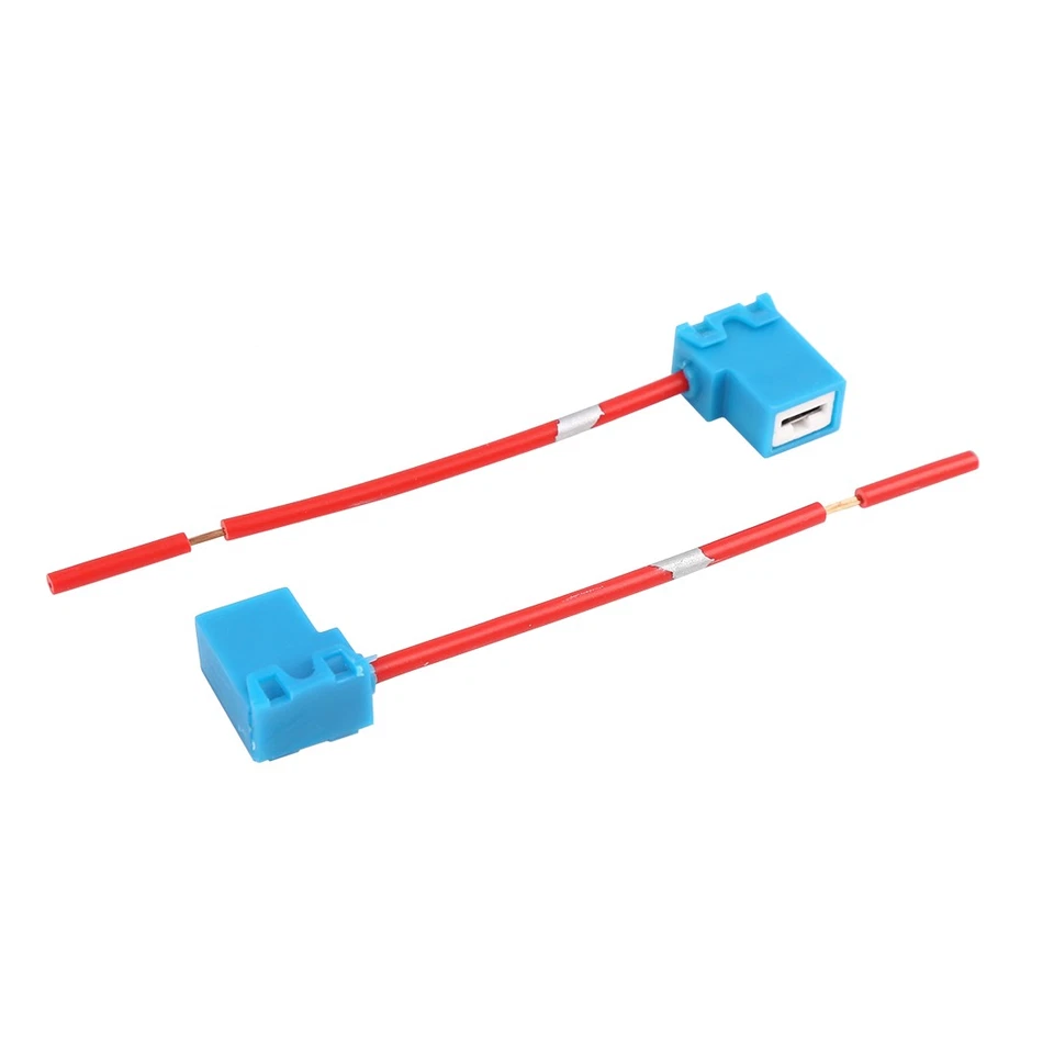 Conector de arnés de cable de faro de cerámica enchufe de luz de coche DC 12V H1 H3 4 piezas Foto 2 de 3