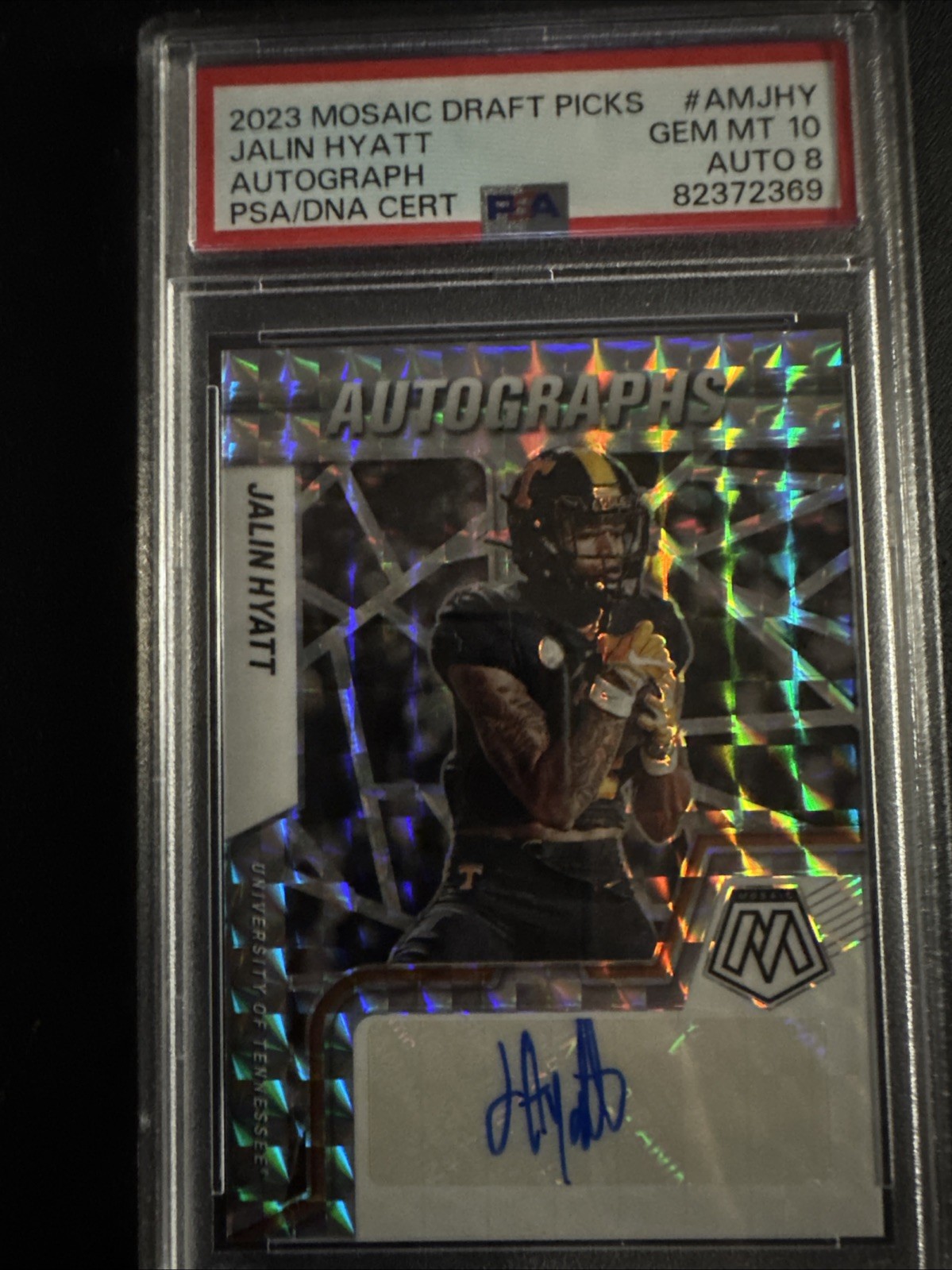 Jalin Hyatt Panini Mosaic Draft Picks Autographs #AMJHY Base