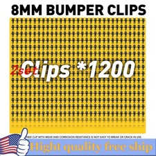 2400PCS 8mm Bumper Retainer Clips Auto Car Plastic Push Rivets Fastener Fender O