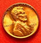 1950-D Lincoln Wheat Cent Penny GEM RED BU From an Original Bank Roll
