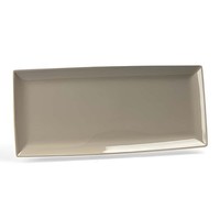 Rechteckiges Tablett Purity Taube Aus Porzellan 37X17 Cm - Le Nouveau Coq