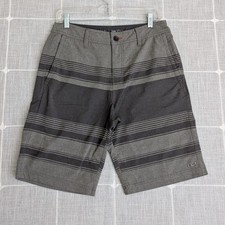 O'Neill Hybrid Shorts Mens 30 Gray Swim Surf Skater Casual Beach Zip Pockets