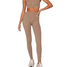 Set Active Sportbody Taupe High Waist 7/8 Leggings Stretch Size M