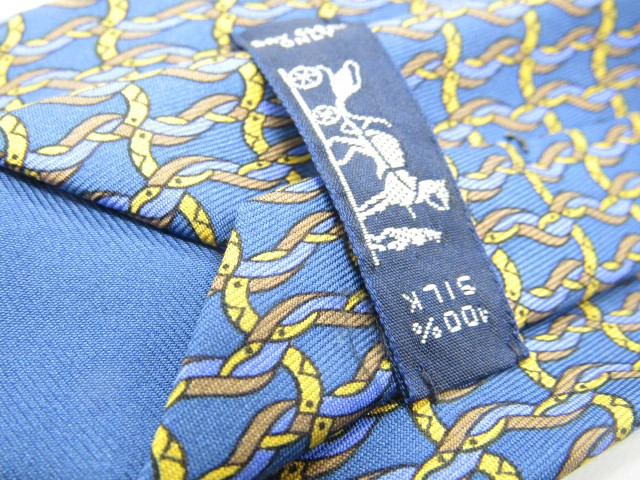 HERMES used tie pattern regular pattern blue  use… - image 2