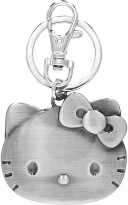 Hello Kitty Head Pewter Key Ring, Multi-Colored, 3''