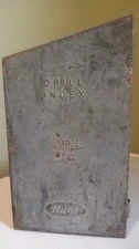 Vintage Huot  Drill Bit Set 10 pc 1/16 - 1/4 in Metal Index Box  USA #1 (shl)