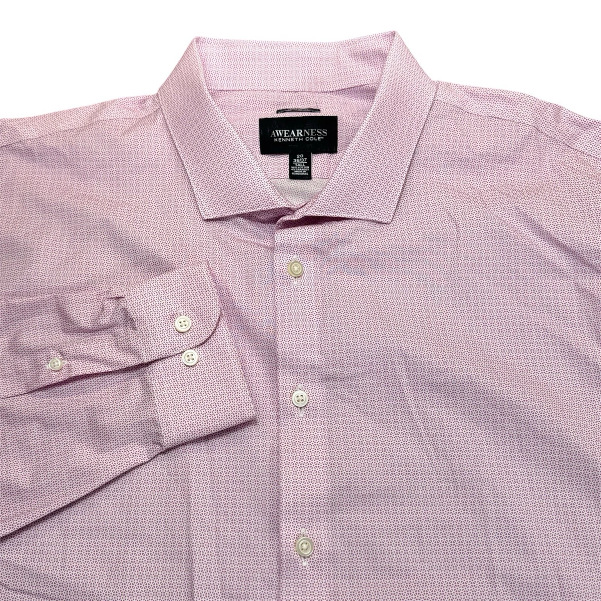 UNLISTED Kenneth Cole Men's Dress Shirt Slim Fit Checks and Stripes (Patterned), Petrol, 16-16.5 Neck 34-35 Sleeve L price in UAE | Amazon UAE