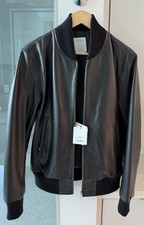 Sandro mens black leather jacket - Medium