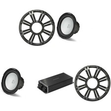 Kicker Marine KPX500.1 Powersports Amp  2 10" 4 Ohm  Charcoal Grill  Sub...