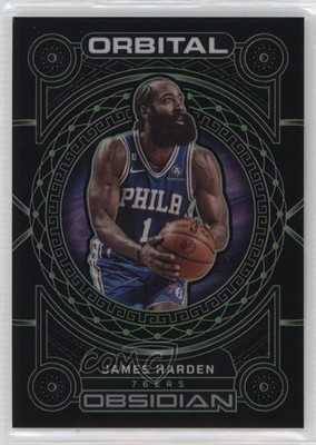 2022-23 Panini Obsidian Orbital Electric Etch Green 25/25 James Harden #8 hs9