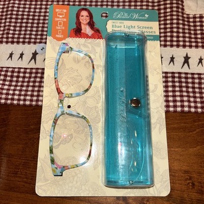 The Pioneer Woman ''Sweet Rose'' Blue Light Screen Protection Glasses W/ Case NEW