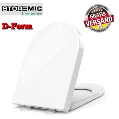 BESUCHE DEN STOREMIC- STOREMIC Toilettendeckel, WC Sitz mit Absenkautomatik, Klodeckel D-Form mit