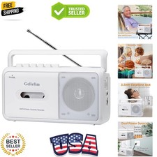 Portable Cassette Player with AM/FM Radio, Casette Tape Player Recorder with ...