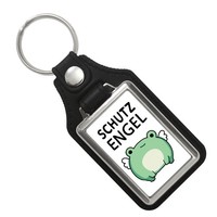 Frosch SchlüSselanhäNger Mit Kunstleder-AnhäNger Mit Spruch Schutzengel