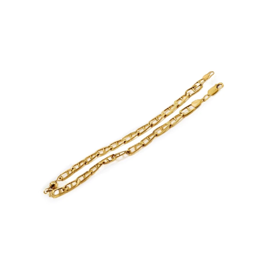 实心链男女通用脚链手链 10 - 11 英寸正品 1/20 - 14K 镀金 — 第 2/4 张图片