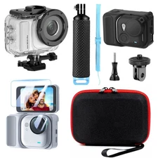 5 in 1 Accessories Kit Waterproof Underwater Case Cover for Insta360 GO Ultra