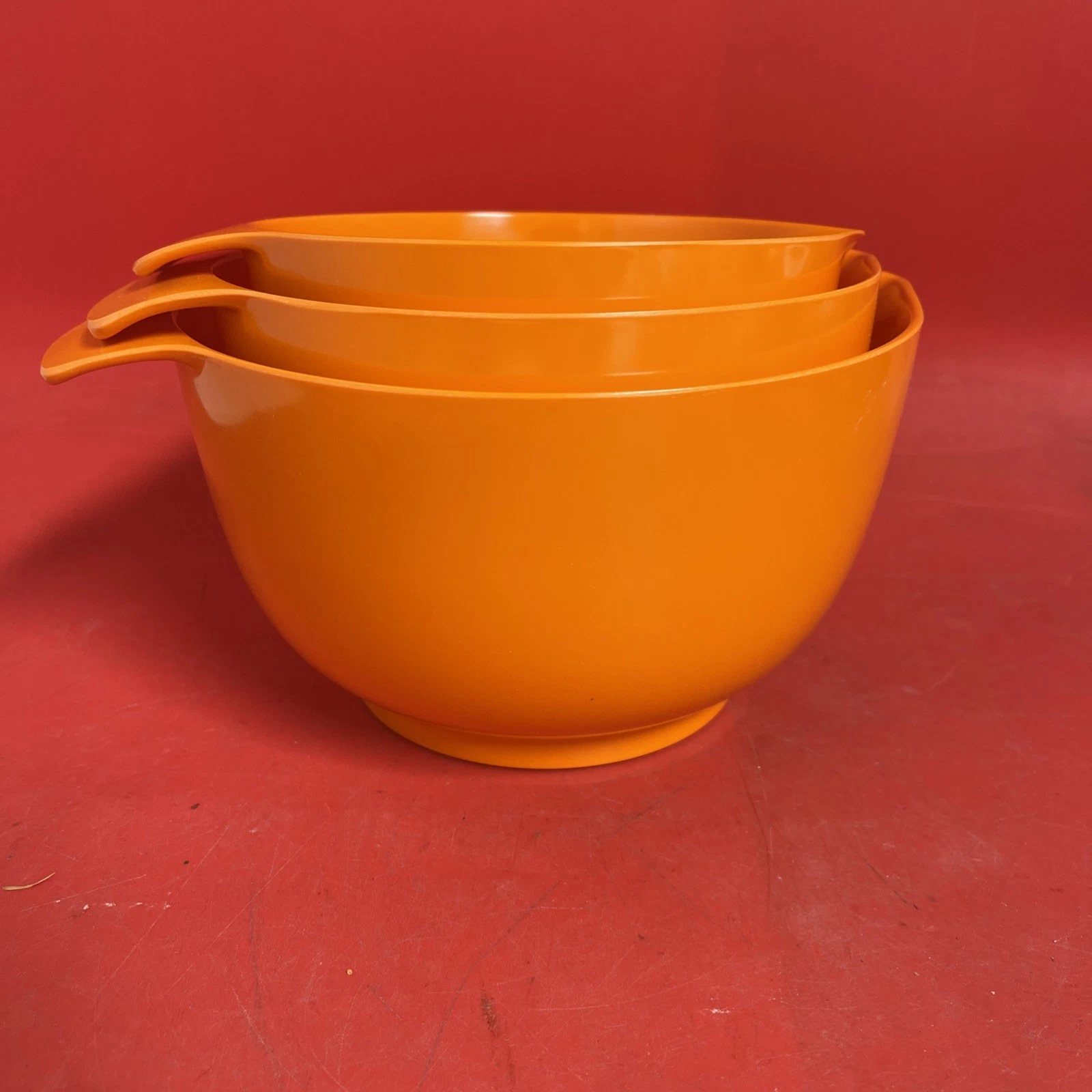JCPenney Home Collection Orange Mixing Bowls Set of 3 – Microwave Safe