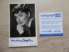 Audrey Hepburn autograph signed 9x14 cm UFA postcard ACOA