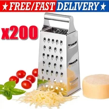 Kitchen Stainless Steel 4-Sided Box Food Grater Vegetable Cheese Slicer Shredder