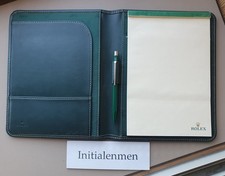 ROLEX DEALER MAP + CARAN d'ACHE PEN A5 100% ORIGINAL GREEN LEATHER