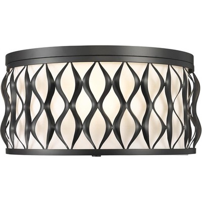 Z-Lite 1948F16-MB Harden Flush Mount Matte Black