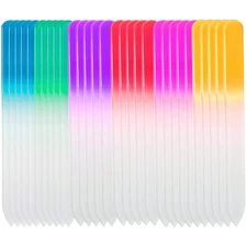 Crystal Glass Nail File Set - 30 Pack of Elegant Gradient Tools for Nail Care