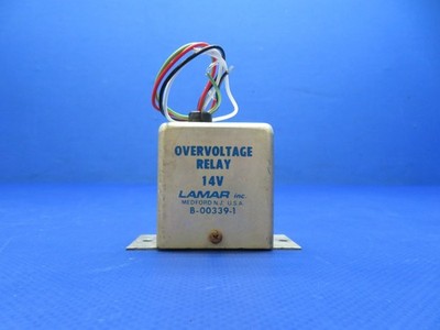 Beech 76 Duchess Lamar Overvoltage Relay 14v P/N B-00339-1 TESTED (0226-187)