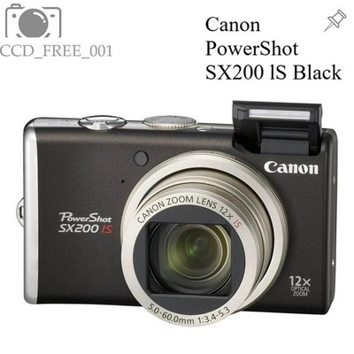 Canon PowerShot SX200 lS CCD Digital Camera 12.1MP 12x Optical Zoom Black