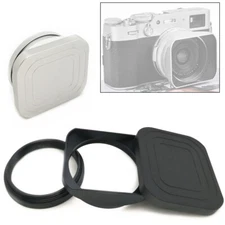 Metal Lens Hood Shape & Cap for Fujifilm X100VI X100V X100F X100T X100S Camera