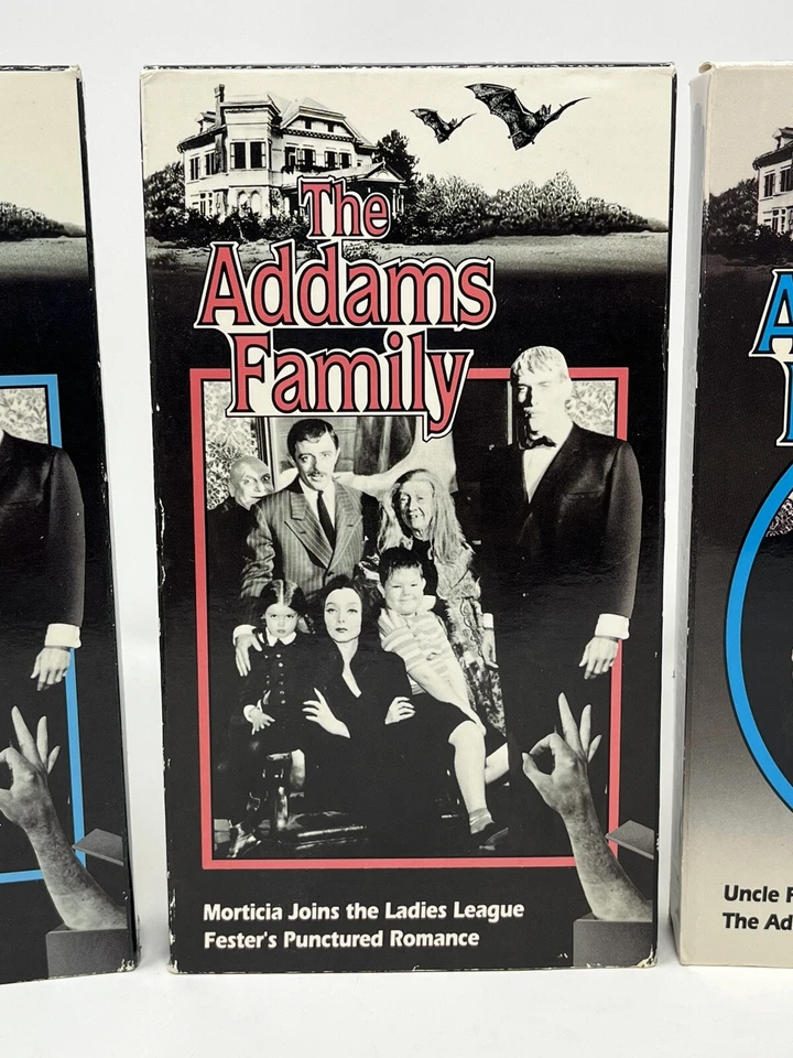 The Addams Family Original TV Series VHS Video Tape Lot Classic Horror Wednesday Foto 3 de 4
