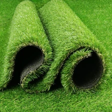 Artificial Turf Grass 4 FT × 6 FT, 1.38" Pile Height Synthetic Grass Rug with Dr