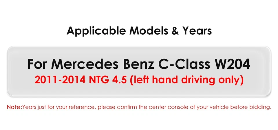 10.25" Android Coche GPS Carplay Estéreo para Mercedes Clase C W204 2011-14 NTG4.5 Foto 3 de 4