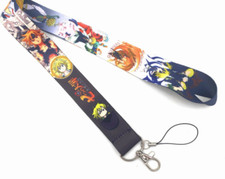 10pcs cartoon Japanese anime Neck Strap Lanyard Key chain ID Card Badge Holder