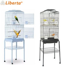 LIBERTA LOTUS LARGE BUDGIE COCKATIEL PARAKEET BIRD CAGE WITH C1 TSTAND ON WHEELS