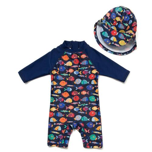Baby Long Sleeve Bathing Suit Baby Boy Swimsuit Toddler One-piece Rashguard C...