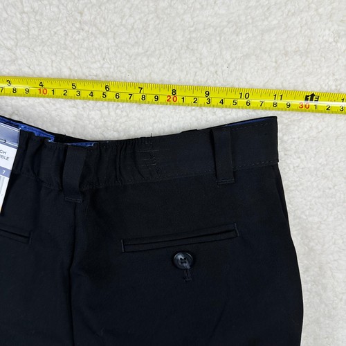 IZOD Boys Flex Stretch Flat Front Dress Pants Black - Picture 14 of 15