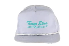 Vintage 80s Team Etna Supply Company Spell Out Roped Snapback Hat Cap Gray