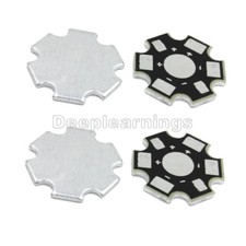 10PCS 20MM 1W 3W 5W high Power LED Universal Aluminum Plate Heat Sink Black