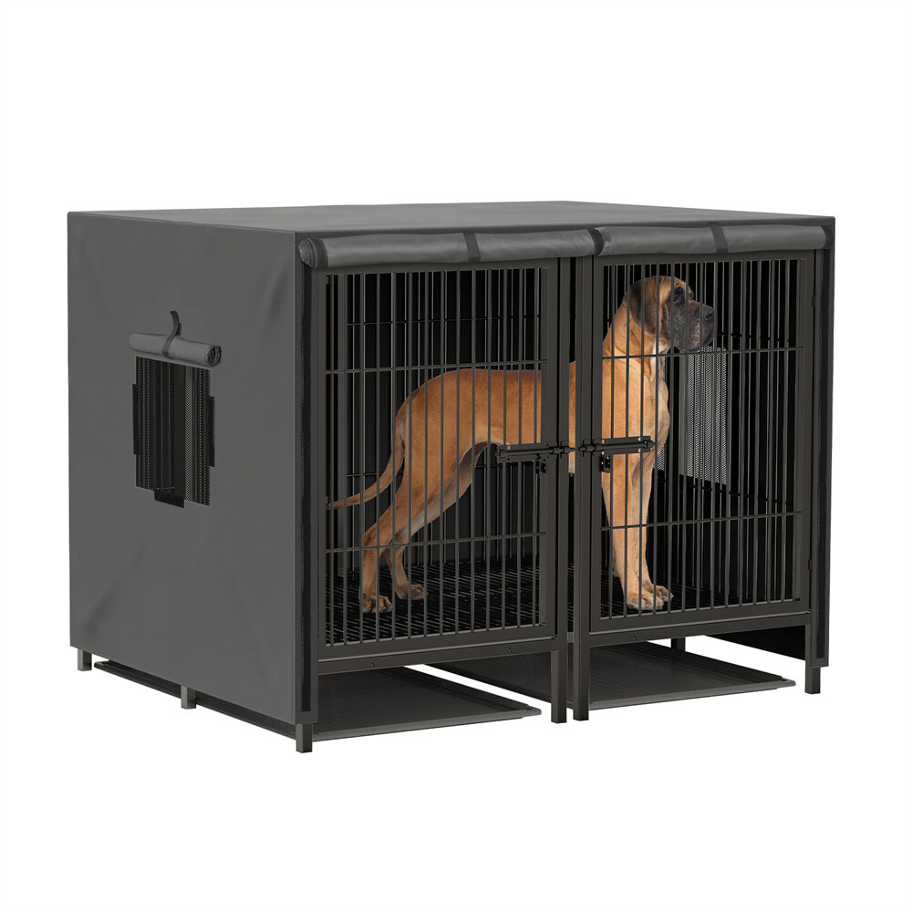 52x40'' Heavy Duty Metal Dog Crate Cage Indoor Outdoor Kennel Pen