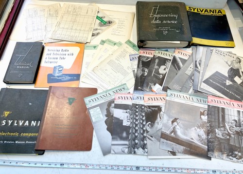 #O GROSSES LOT 1940er SYLVANIA NEWS, technische Ordner, HEFTE einige seltene Sachen!