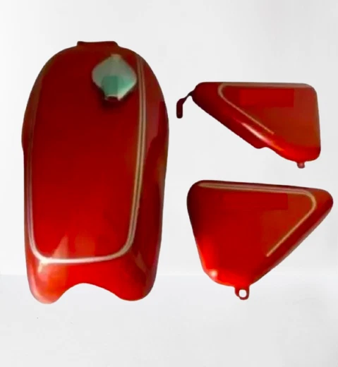 APTO PARA Norton Commando Roadster Rojo Tanque de Gasolina 850 Panel Lateral CON TAPA Foto 3 de 4