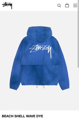 Stussy Beach Shell Wave Dye Jacket Size Small ULTRAMARINE | eBay