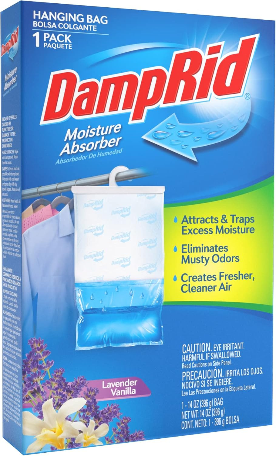 Lavender Vanilla Hanging Moisture Absorber, for Fresher, Cleaner Air in Closets,