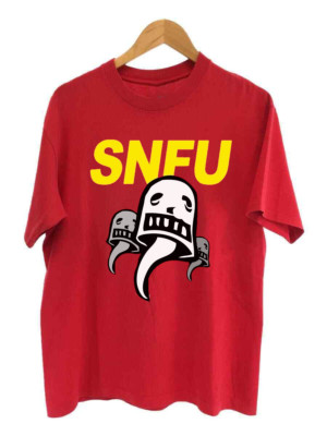 Rare SNFU Concert & Tour Short Sleeve Red All Size T-Shirt AR1311