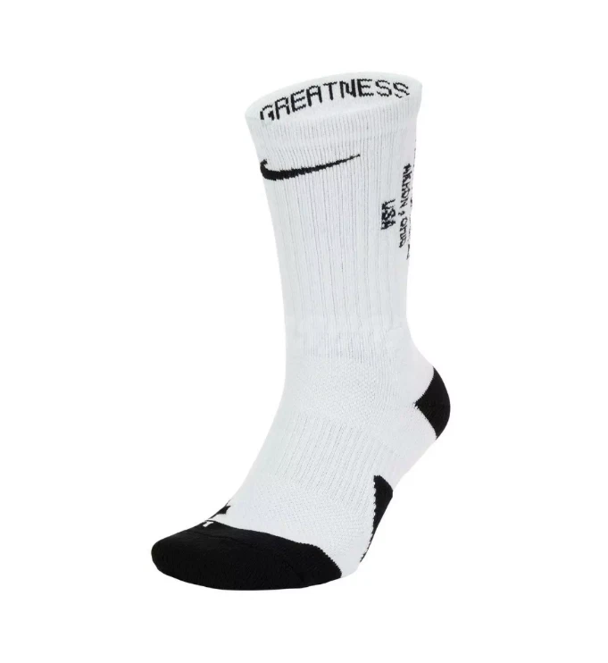 Nike LeBron Elite Crew Basketball Socks King James LBJ White SX7864 100 Med Lg